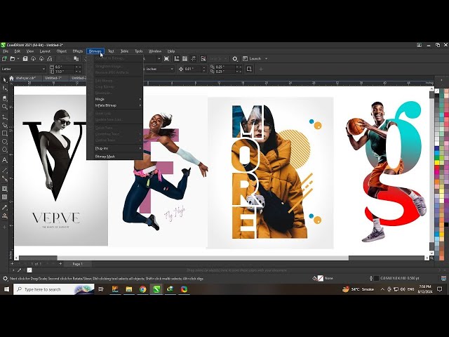 CorelDRAW Tutorial | Text Masking Effect | Typography | Ahsan Sabri