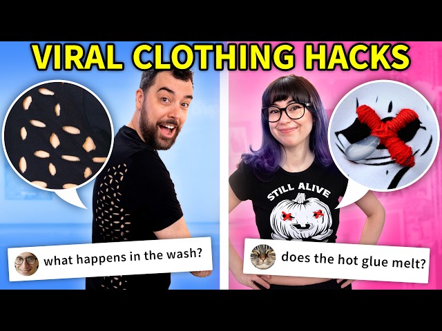 Testing 3 Viral Clothing Hacks (plus the wash test nobody shows)