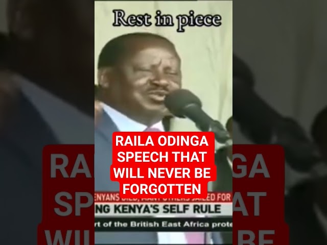 RAILA ODINGA SPEECH THAT WILL NEVER BE FORGOTTEN #railaodinga #foryou #fypシ #raila #odm #citizen