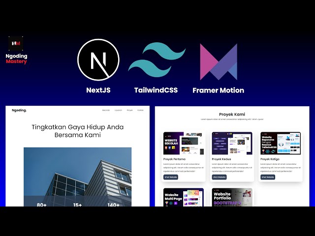 Membuat Website dengan NextJs, TailwindCSS dan Framer Motion untuk Pemula🚀