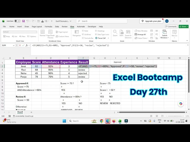 Master Excel Logic | Formula Nesting, Debugging.