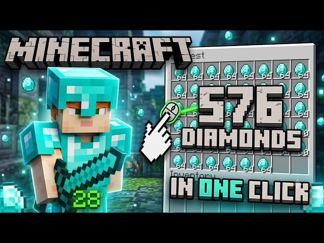 How To Get 576 Diamonds In One Click 💎 | Minecraft Tutorial