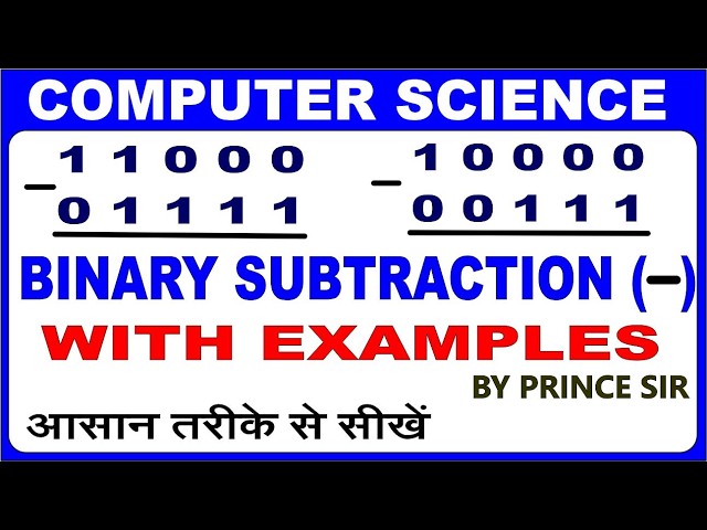 Binary Subtraction || How to Subtract Binary Numbers || Easy Step-by-Step Method for Beginners