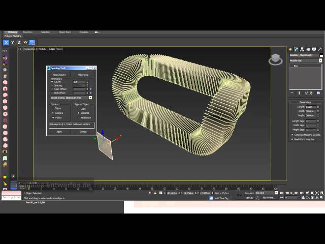 Sectioning 02: arrays following a path in 3ds max