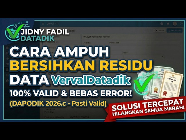 [LATEST] How to Input PTK Educational History in Dapodik 2026.c - Valid Data Solution!
