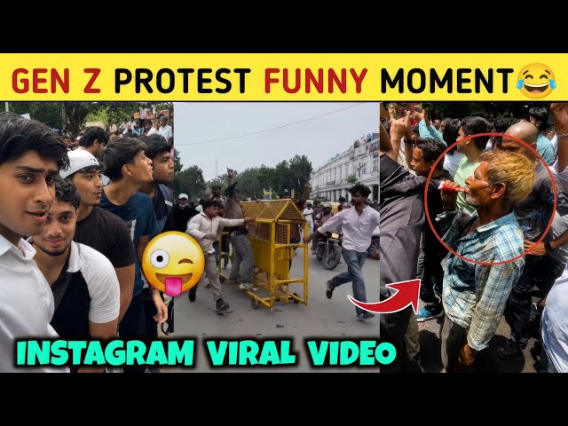 Gen z Protest In India Funny Moments😂| Gen z Protest Core India| Gen z Protest Funny Video #viral 