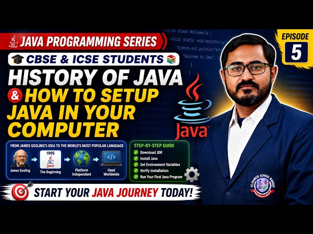 History of Java & How to Set Up Java on Your Computer | CBSE & ICSE | Java Programming | Part-5