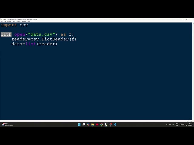 Python Data Summary Generator Using CSV | Max, Min, Average | VTU Q10 | 1BPLC105B