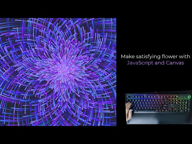 ASMR Programming - Satisfying flowers with JavaScript and Canvas - No Talking