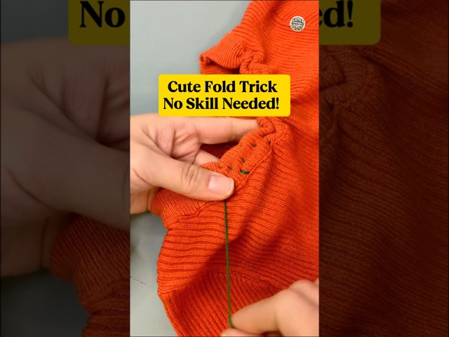 Easy DIY Sewing Hack | How to Fix a Loose Neckline or Sleeve Using a Running Stitch #shorts #sewing