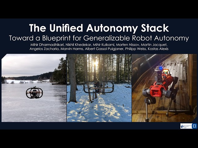 The Unified Autonomy Stack: Toward a Blueprint for Generalizable Robot Autonomy