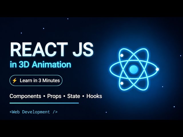 Learn React JS in Just 3 Minutes (3D Animation)