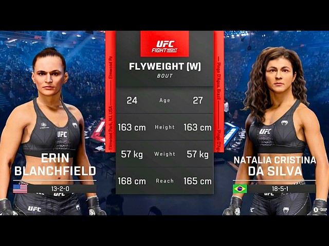 Erin Blanchfield vs Natalia Silva FULL FIGHT | UFC 6 AI Simulation Gameplay (CPU vs CPU)