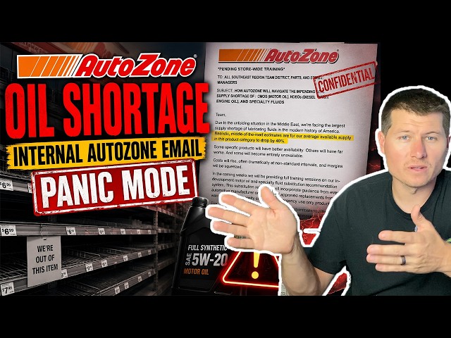 Internal AutoZone Email Warns Of Major Oil Supply Collapse