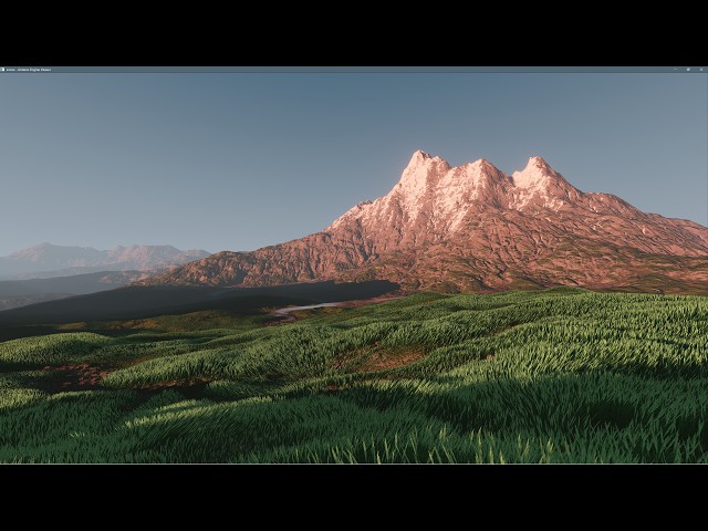 OpenGL procedural mountains in 4K