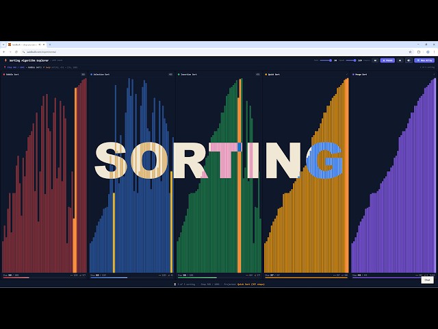 Sorting Algorithms Race to the Finish | SaidBuilt Day 20