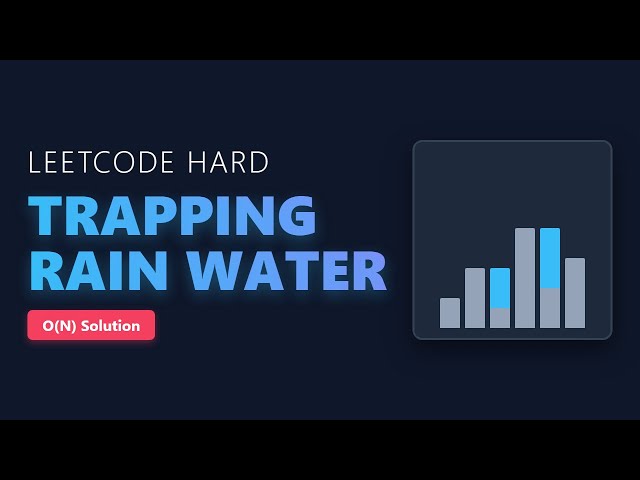 Trapping Rain Water - LeetCode Hard Problem Explained (Two Pointer Solution)