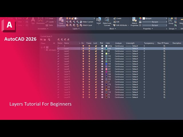 AutoCAD Layer Tutorial For Beginners!