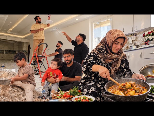 Saleh and Sadri's new home decoration |From building electrical installation to cozy, family cooking