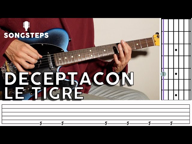 Deceptacon Guitar Lesson | Tutorial | TAB (Le Tigre)