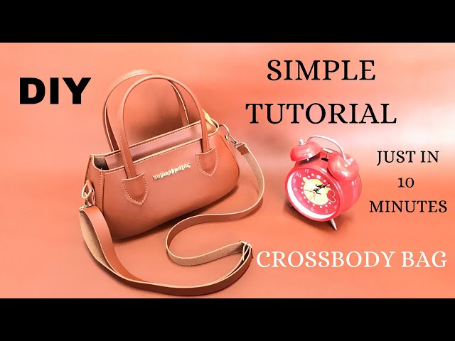 How to sew leather crossbody bag cute 🥰 and simple #crossbodybag