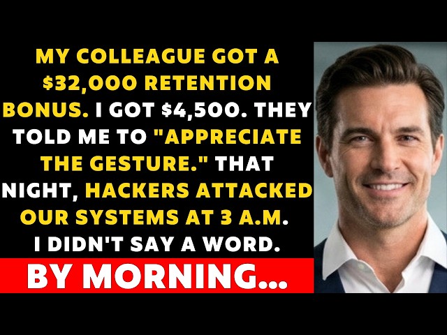 My Colleague Got a $32,000 Retention Bonus. I Got $4,500—So I Walked Out at 3 A.M | Office Revenge