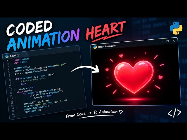 Animated heart using python code