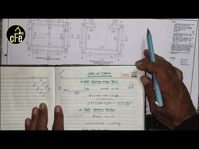 drain ka bbs kaise nikale | bbs of drain bar bending schedule | drain ka bbs