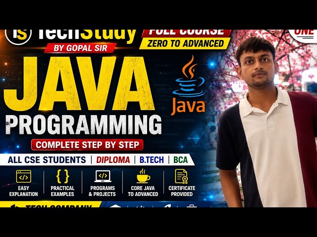 Java Programming Full Course 🔥 | Java Basics to Advanced | Class 1 | Diploma, B.Tech, BCA
