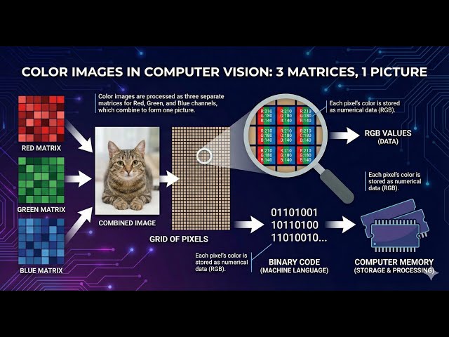Color Images in Computer Vision: 3 Matrices, 1 Picture