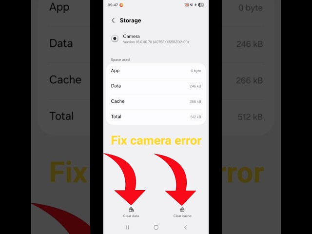 Fix camera error in samsung #settings #shorts