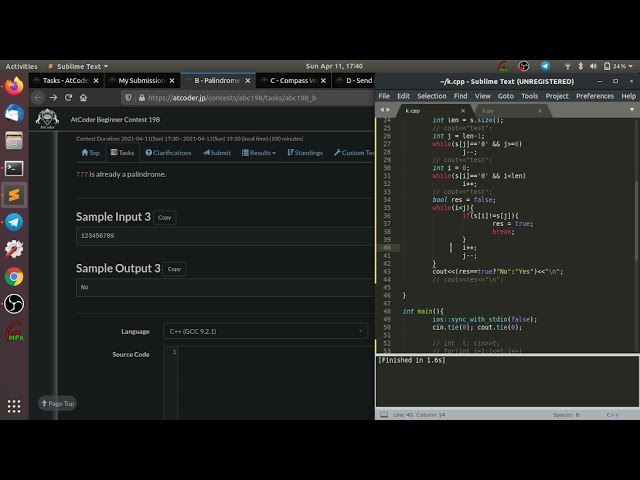 AtCoder Beginner Contest 198 | Live Coding