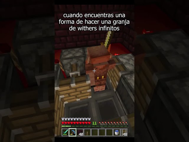 infinite wither skeleton skull farm... #minecraft #minecraftshorts #minecraftmemes