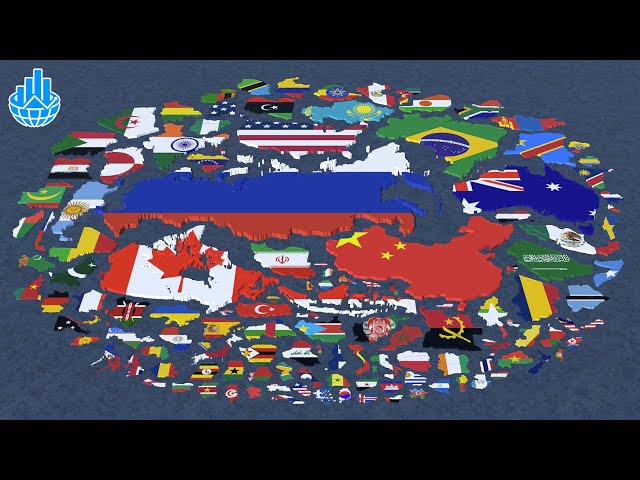 All Country Size Comparison in 3D, How Big Are Countries Really?
