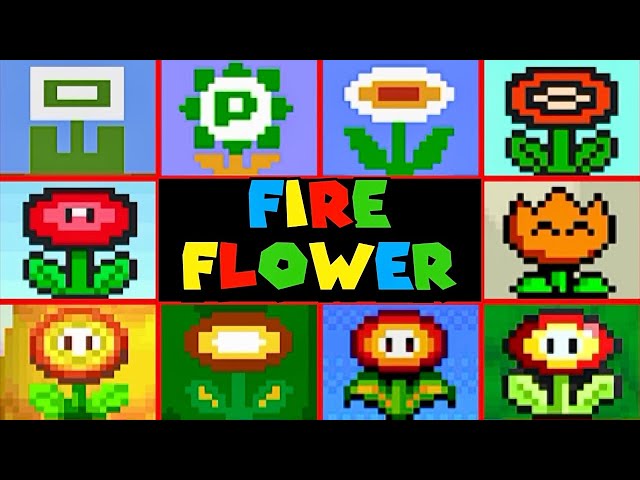 Evolution of FIRE FLOWER in Super Mario Bros. Remastered - 4K