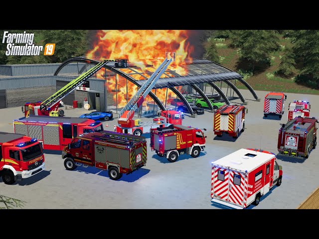 LS19 - Intern sets luxury car dealership on fire with Lamborghinis! Firefighters respond to König...