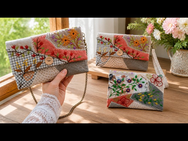 Slow Stitch & Patchwork Purse | Creative Fabric Scrap DIY