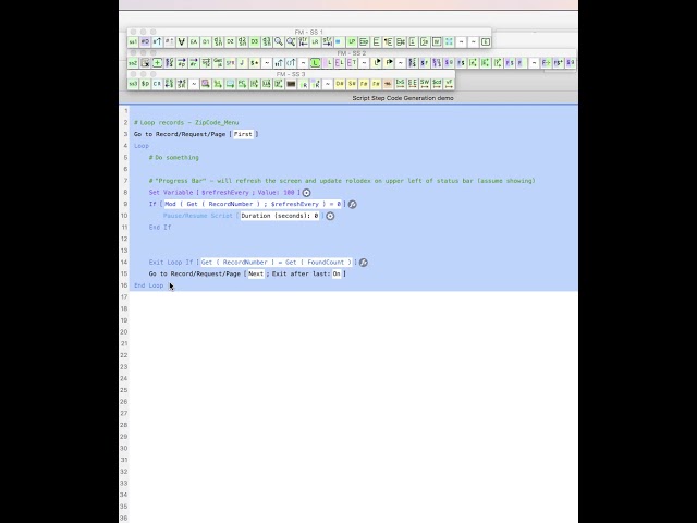 FileMaker Script Steps CodeGen