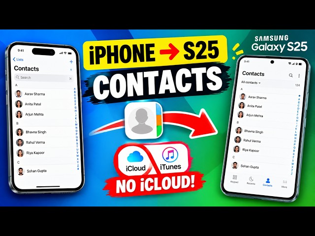 How to Transfer Contacts from iPhone to Android Without iCloud or iTunes (2026)
