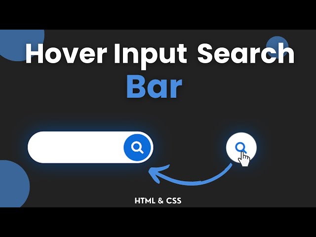UI/UX Friendly HOVER Search BAR CSS | Trending UI | FrontendDUDE