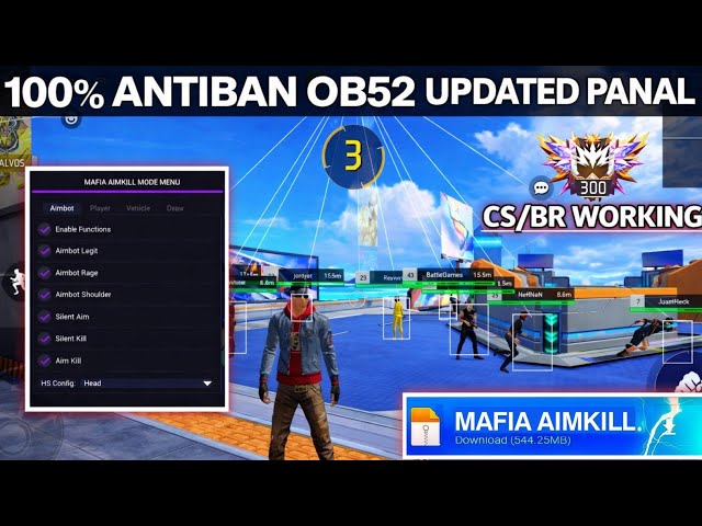 Free Fire Panel Antiban || Free Fire Mod Menu 100% Safe 💀 Free Fire Injector Safe  || #freefire