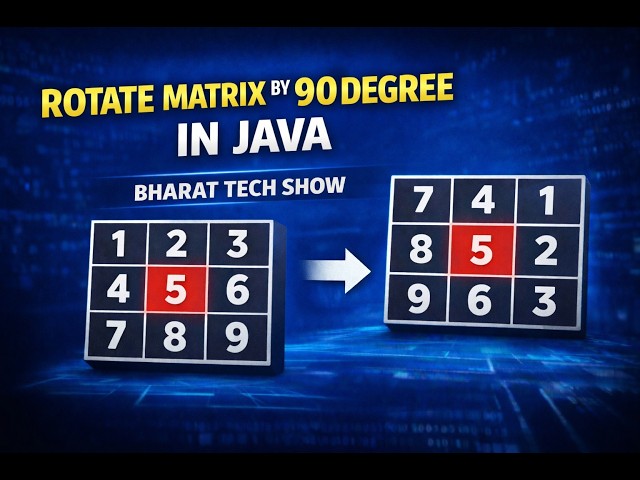 Rotate Matrix by 90 Degree in Java |BHARAT TECH SHOW