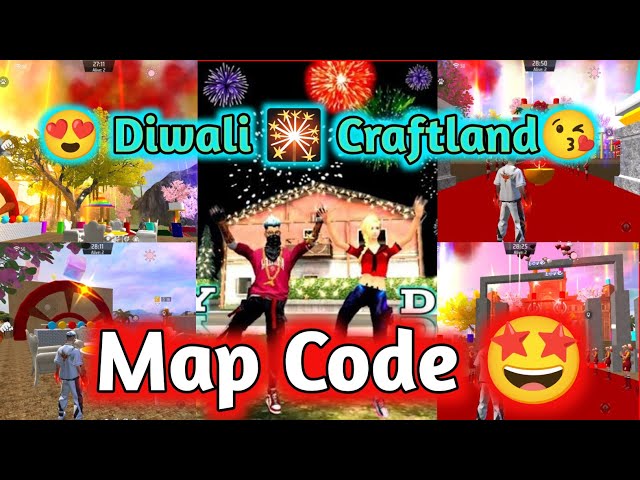 Free Fire 🪔 Special Diwali 🎇 Craftland Map Code | 🎇 Best Dipawali 🪔 New Craftland Map Code In FF