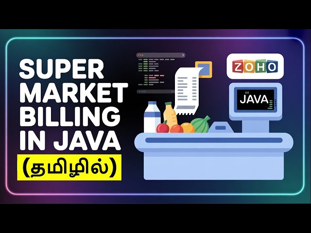 Super Market Billing in Java | zoho round 3 questions tamil | zoho interview preparation in tamil