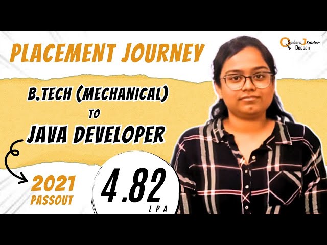 My Placement Journey from B.Tech (Mechanical) to Java Developer | QSpiders Deccan.