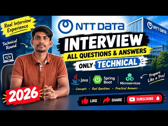 NTT DATA Java Interview 2026🔥 Real Technical Round Questions & Answers | Spring Boot + Microservices