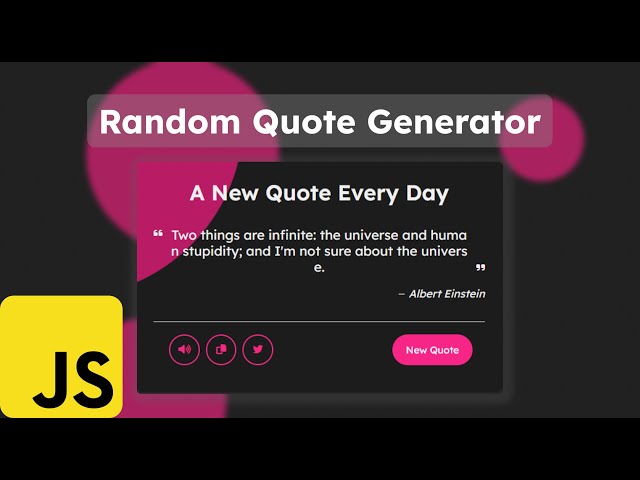 Build A Random Quote Generator with Javascript