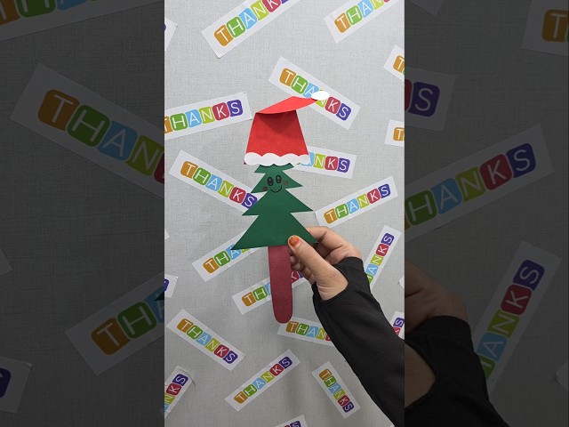 How to make Christmas tree craft short video idea for kids #christmas #tree #shorts #like