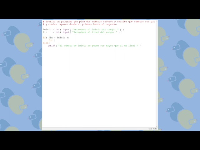 For en Python | Ejemplo 1 - Pares e impares en un rango | Python para los que nunca han programado