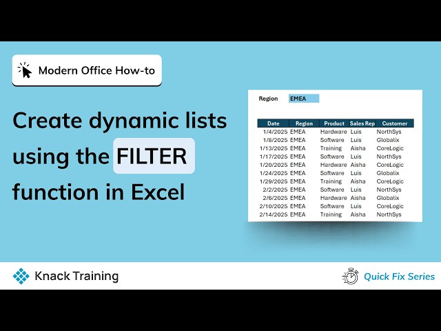 Using the FILTER Function in Excel | Everyday Office
